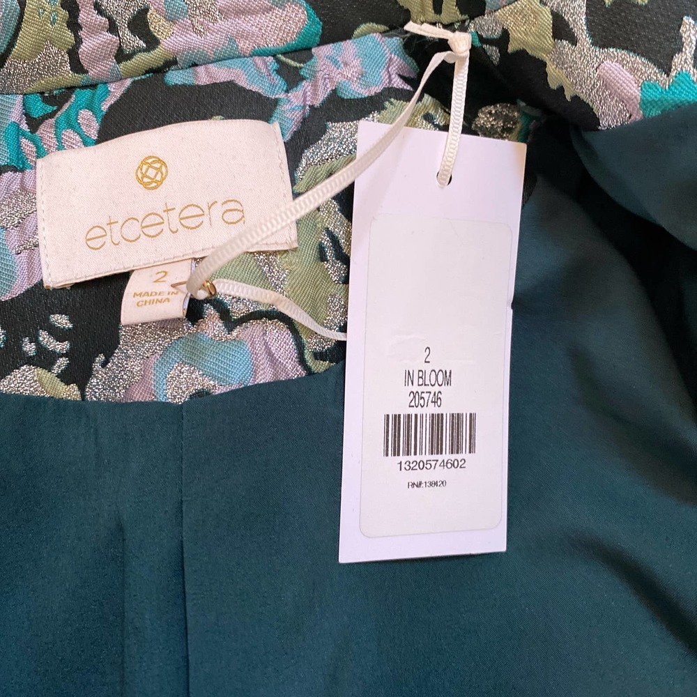 NWT ETCETERA Blazer In Bloom Print, size 2 - Picture 12 of 16